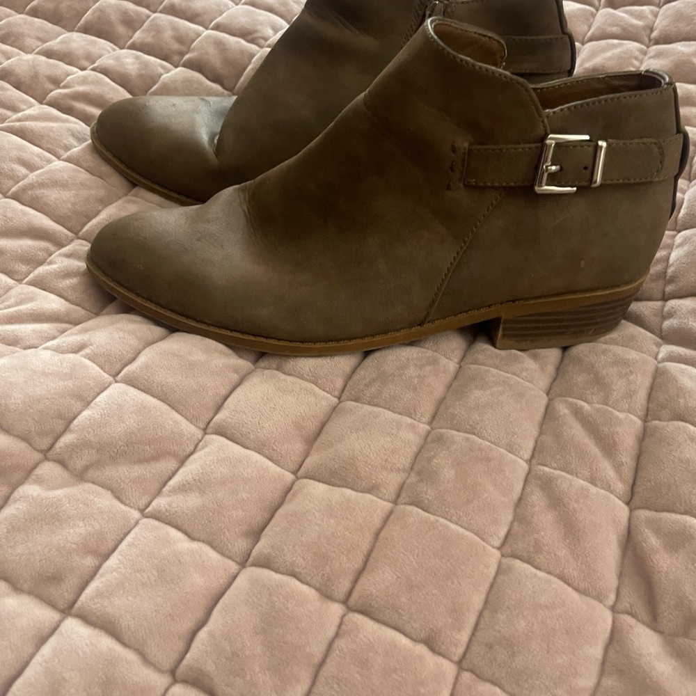 Torrid Brown Ankle Booties with Buckle Detail